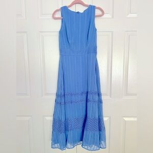 Neiman Marcus Elegant Blue Sleeveless Dress